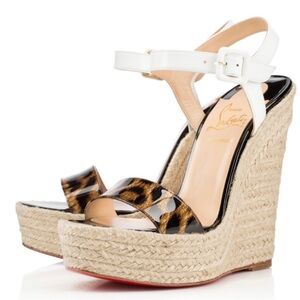 Christian Louboutin Spachia Leopard
Espadrilles Wedges RETAIL 675